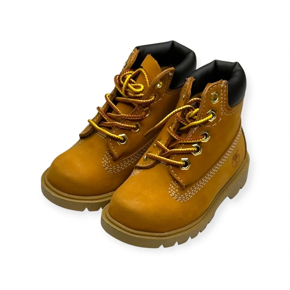 new Timberland ✪ 6 Inch Premium Baby Work Boot ✪ Wheat Nubuck ✪ 6 Boy Girl 22.5